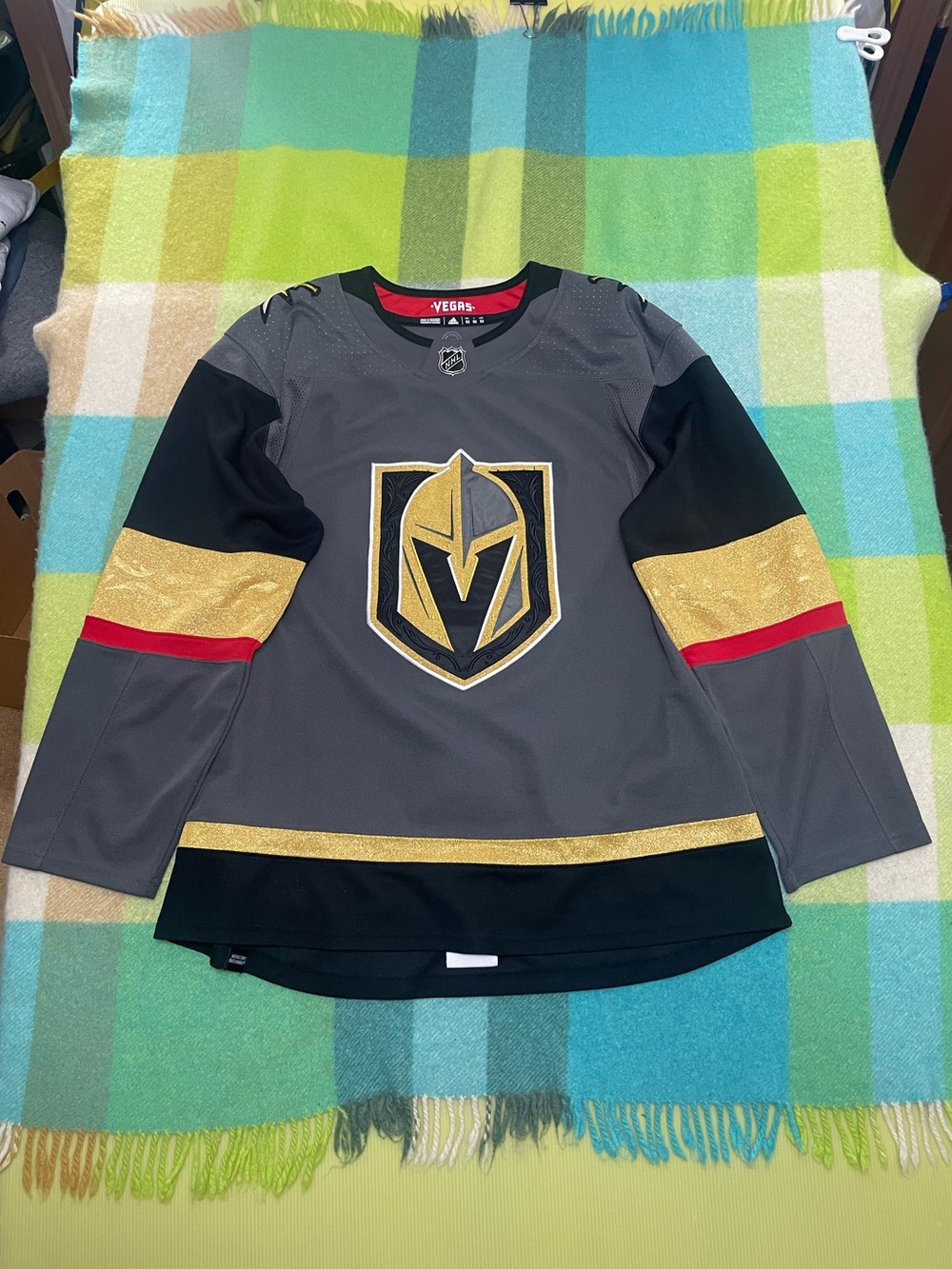 Vegas Golden Knights Grey Jersey Adidas Home MiC NHL Hockey